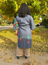 70s Floral & Snail Patchwork Denim Dress