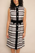 60s Silver Striped Dress