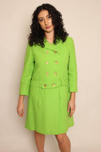 60s Green Double Breasted Coat