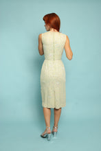 50s Celery Sequined Wiggle Dress