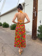70s Psychedelic Cityscape Maxi Skirt