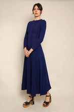 70s Contrast Stitch Knit Dress