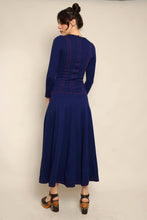 70s Contrast Stitch Knit Dress