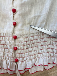 70s Strawberry Gauze Blouse