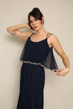 70s Rainbow Chiffon Dress