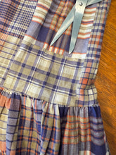 70s Plaid Peasant Dress
