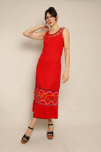 60s Rainbow Yarn Trim Dress