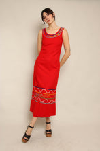 60s Rainbow Yarn Trim Dress
