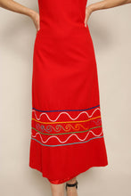 60s Rainbow Yarn Trim Dress