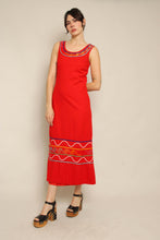 60s Rainbow Yarn Trim Dress
