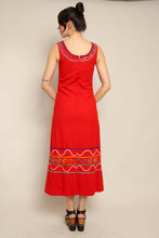 60s Rainbow Yarn Trim Dress