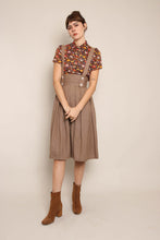50s Brown Pinafore Dress