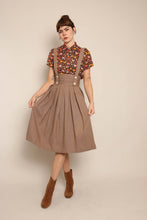50s Brown Pinafore Dress