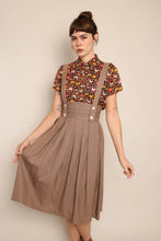 50s Brown Pinafore Dress