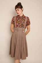 50s Brown Pinafore Dress