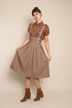 50s Brown Pinafore Dress