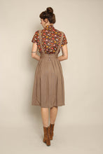 50s Brown Pinafore Dress