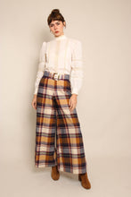 70s Plaid Knit Bell Bottoms