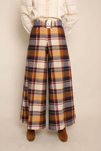 70s Plaid Knit Bell Bottoms