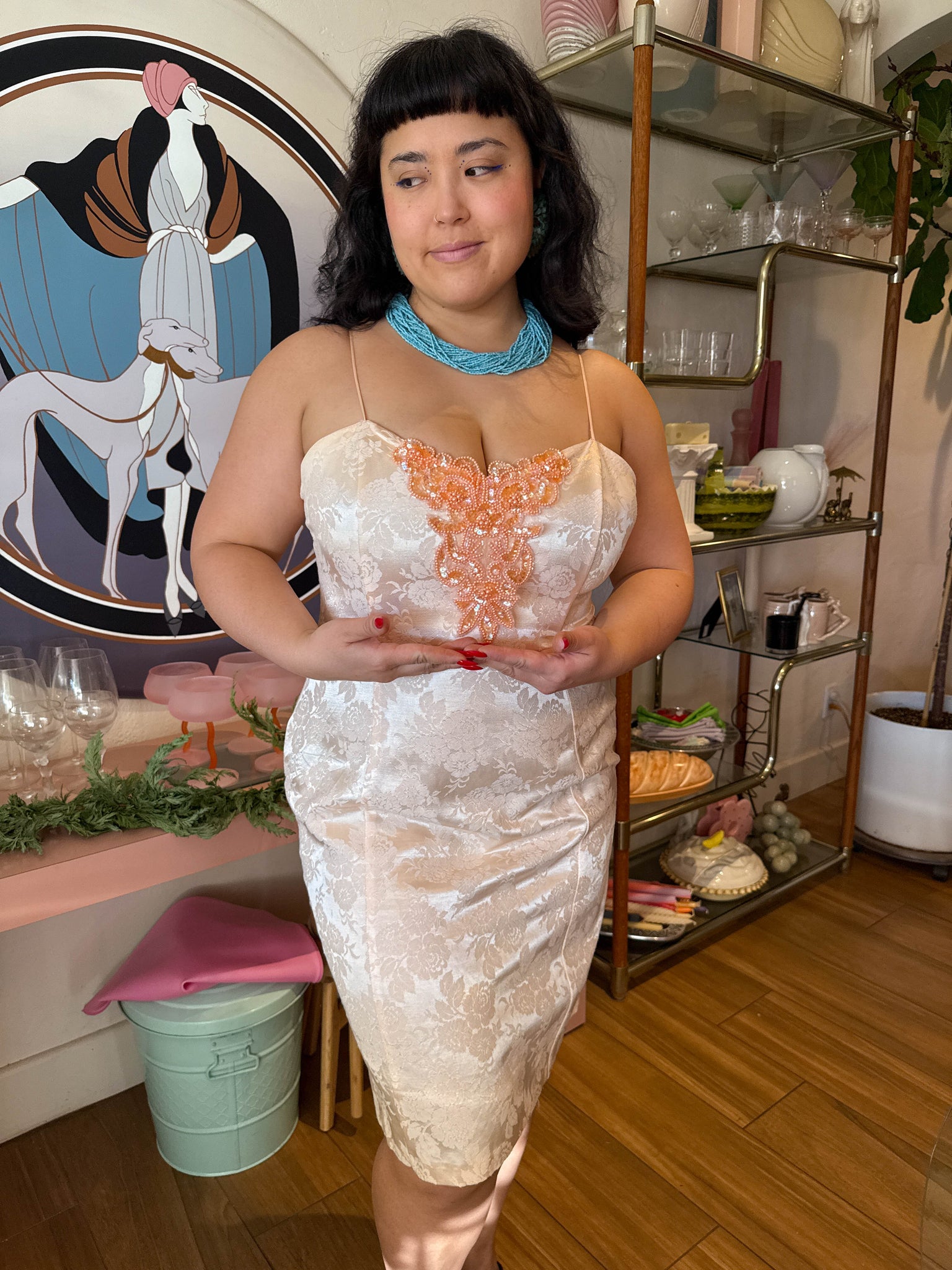 ️ 90s Brocade Party Dress