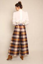 70s Plaid Knit Bell Bottoms