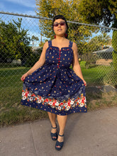 80s Cotton Floral Sun Dress