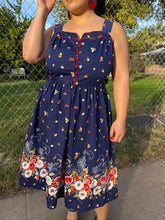 80s Cotton Floral Sun Dress