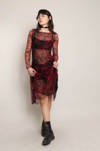 30s Wine Lips Witch - Dress