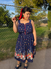 80s Cotton Floral Sun Dress