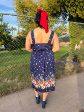 80s Cotton Floral Sun Dress