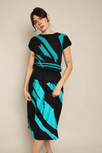 80s Teal Abstract Set
