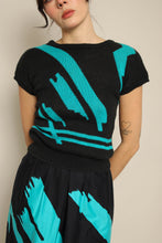 80s Teal Abstract Set