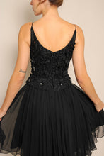 60s Ribbon Trim Chiffon Dress