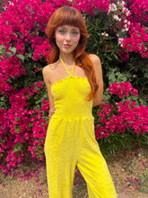 80s Yellow Terry Cloth Jumpsuit