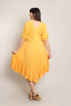 70s Yellow Gauze Dress