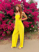 80s Yellow Terry Cloth Jumpsuit