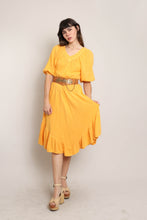 70s Yellow Gauze Dress