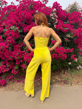 80s Yellow Terry Cloth Jumpsuit