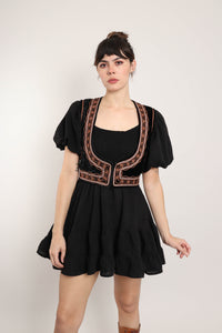 70s Cropped Velvet Vest