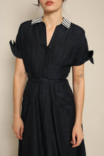 50s Nautical Navy Dress