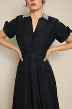 50s Nautical Navy Dress