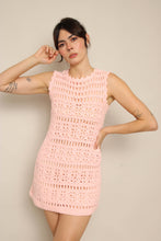 60s Pink Crochet Dress