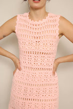 60s Pink Crochet Dress