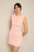 60s Pink Crochet Dress