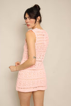 60s Pink Crochet Dress