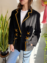 90s Suede Lace Up Blazer