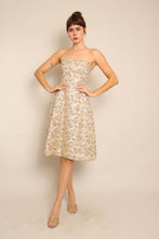 60s Gold Brocade Dress & Jacket Set