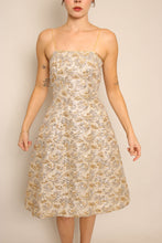 60s Gold Brocade Dress & Jacket Set