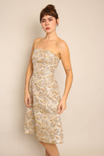 60s Gold Brocade Dress & Jacket Set