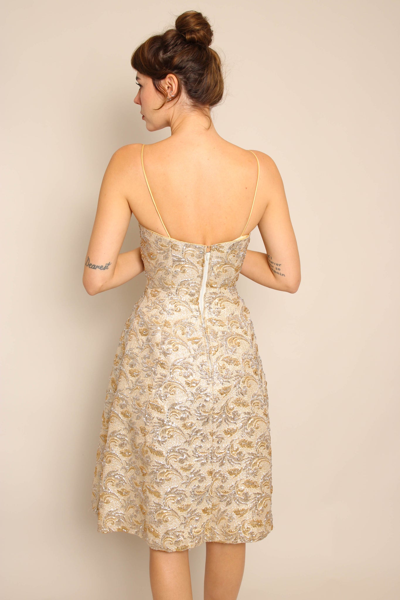 60s Gold Brocade Dress & Jacket Set 60s Gold Brocade Dress & Jacket Set
